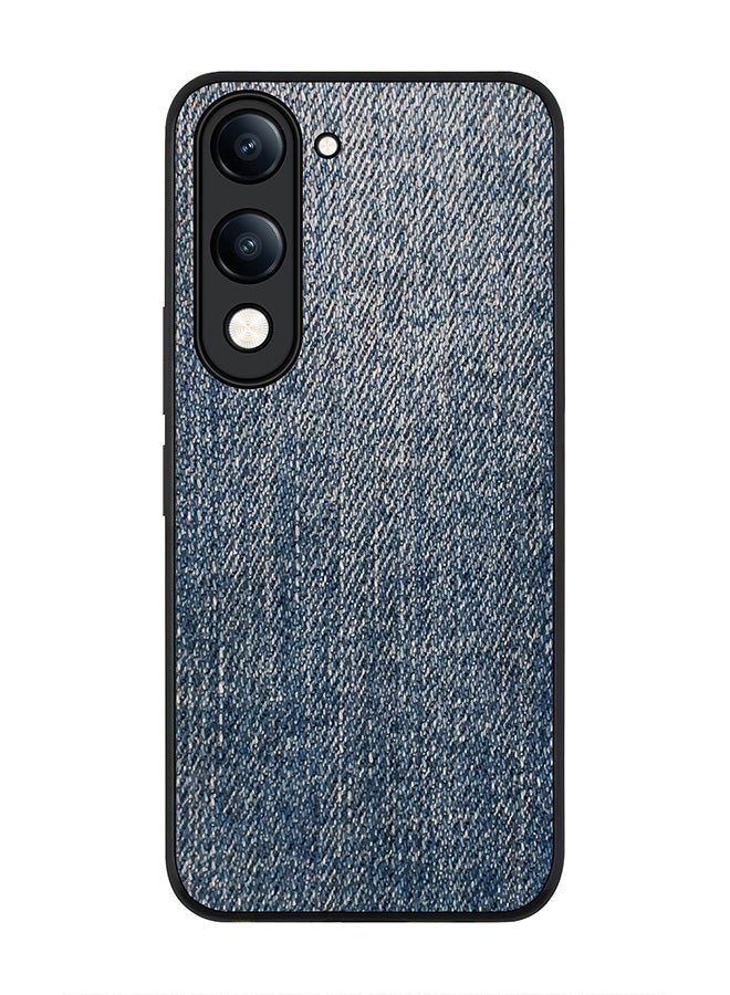 Stylizedd غطاء لجهاز vivo Y29s 5G / Y19s 5G، حماية كاميرا نحيفة، غطاء هاتف مضاد للصدمات - طباعة دنيم داكنة - Image 1